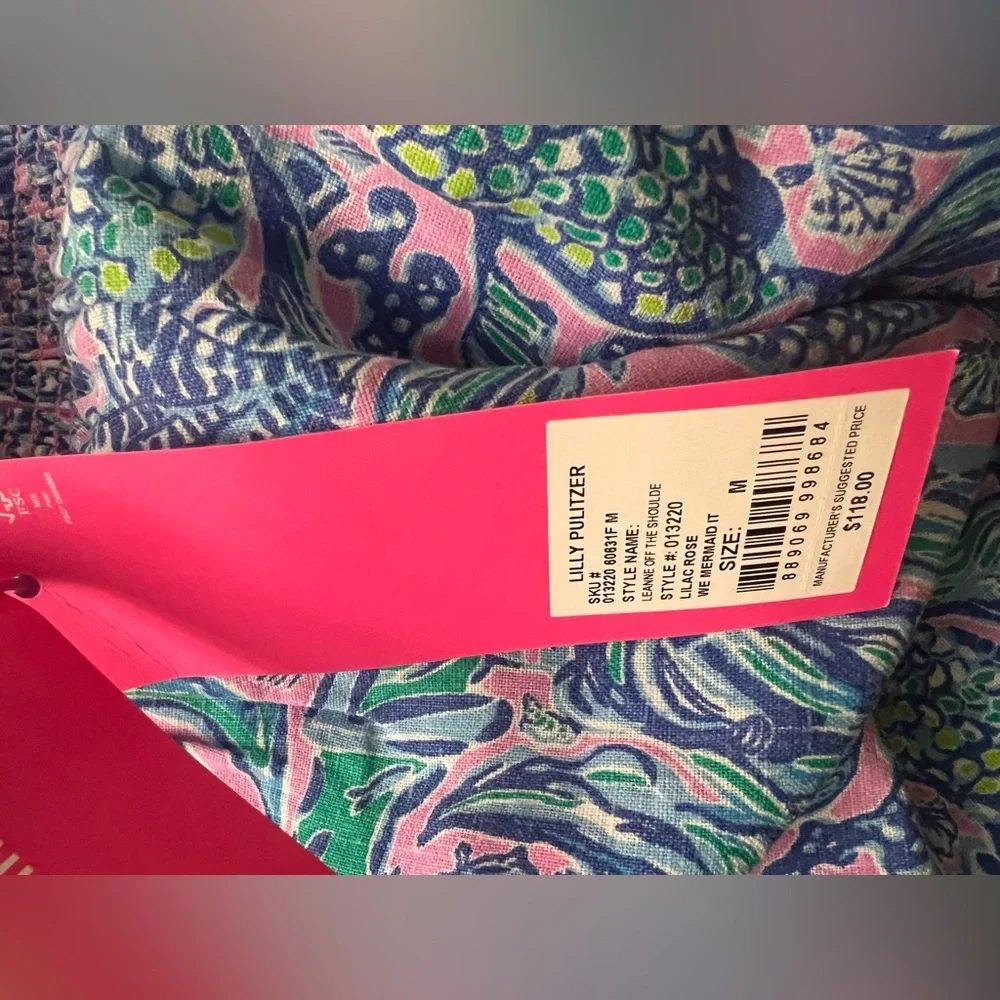Lilly Pulitzer Leanne Off the Shoulder We Mermaid It - Picture 5 of 5